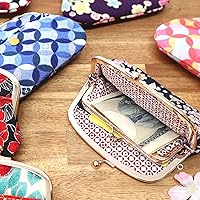 Amazon | 小紋工房 4寸親子がま口 財布 藤の花（白） 小銭入れ